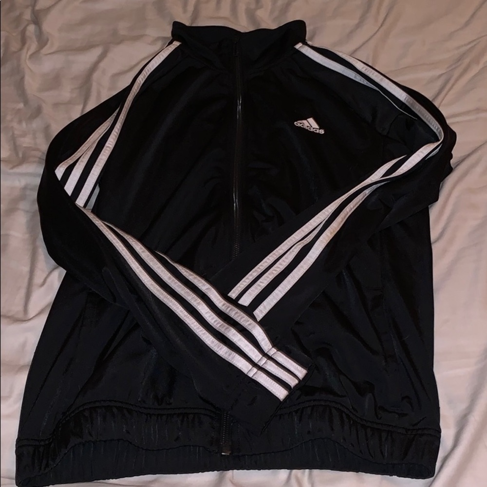 Black and white Adidas jacket